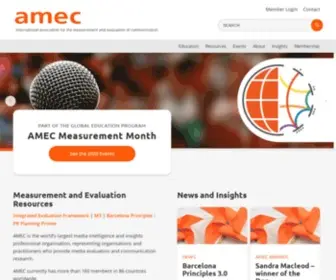 Amecorg.com(International Association for the Measurement and Evaluation of Communication) Screenshot