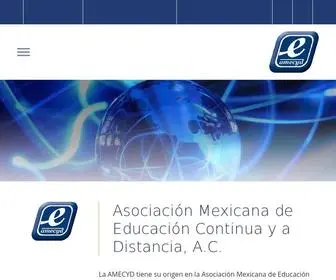 Amecyd.com.mx(Asociación Mexicana de Educación Continua y a Distancia) Screenshot