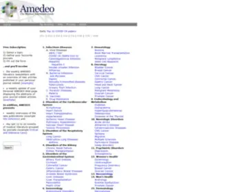 Amedeo.com(AMEDEO, The Medical Literature Guide) Screenshot