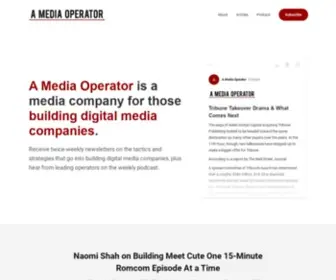 Amediaoperator.com(A Media Operator) Screenshot