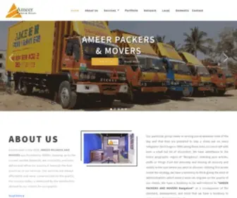 Ameerpackers.com(Home page of ameer packers and movers) Screenshot