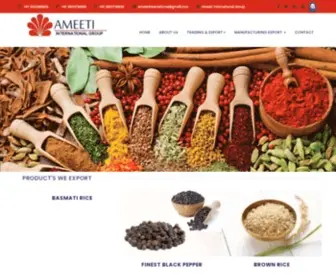 Ameetiinternational.com(Trading And Exporting Rice) Screenshot