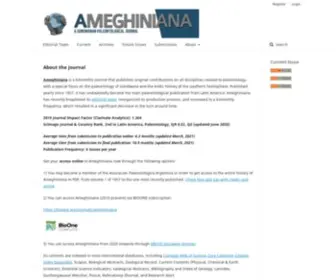 Ameghiniana.org.ar(Ameghiniana) Screenshot