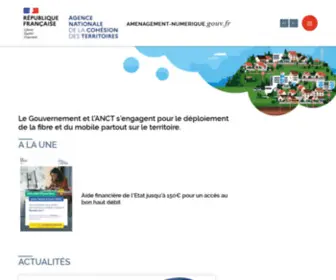 Amenagement-Numerique.gouv.fr(Aménagement numérique des territoires) Screenshot