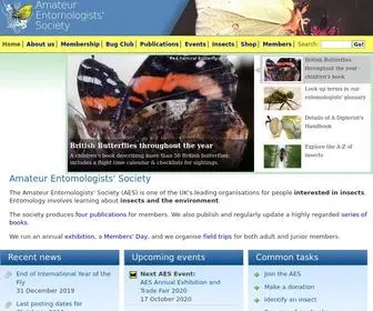 Amentsoc.org(The Amateur Entomologists' Society (AES)) Screenshot