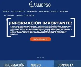 Amepso.org(Asociación Mexicana de Psicología Social) Screenshot