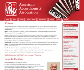 Ameraccord.com(American Accordionists' Association) Screenshot