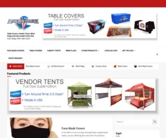 Ameramark.com(Tents, Flags, Table Covers and Face Masks made in the USA) Screenshot