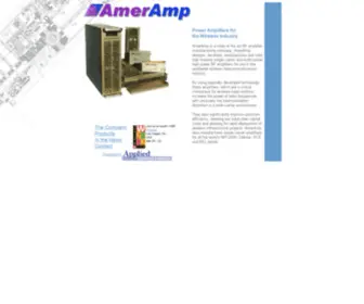 Ameramp.com(Power Amplifiers for the Wireless Industry) Screenshot