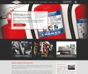 Amerexfire.eu(Fire Prevention & Suppression Systems Manufacturer & Supplier) Screenshot