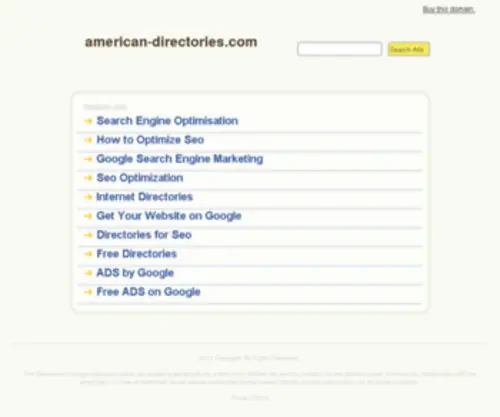 American-Directories.com(American Directories) Screenshot