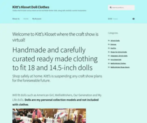 American-Doll-Clothes.com(Kitt’s Kloset Doll Clothes) Screenshot