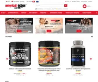 American-Supps.com(Whey Protein und BCAA sowie Casein und Creatin und Proteinpulver) Screenshot