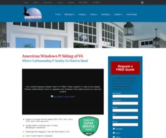 American-Windows.com(American Windows & Siding of VA) Screenshot