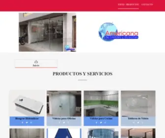 Americanadecristales.com(Americana de Cristales: Divisiones para oficina) Screenshot