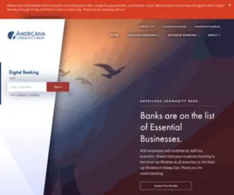 Americanafinancial.com(Americana Community Bank) Screenshot