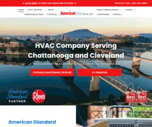 Americanairhvac.com(HVAC Installation & Repair In Chattanooga TN) Screenshot