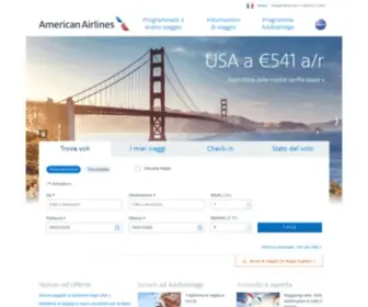 Americanairlines.it(Airline Tickets and Airline Reservations from American Airlines) Screenshot