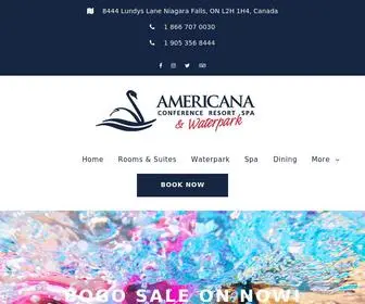 Americananiagara.com(Americana Conference Resort & Spa) Screenshot