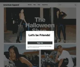 Americanapparel.co.uk(Ethically Made) Screenshot