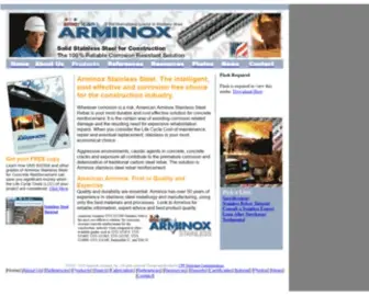 Americanarminox.com(Corrosion resistant stainless steel rebar and dowels for concrete reinforcement) Screenshot