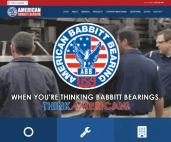 Americanbabbitt.com(Industrial Babbitt Bearings Repair Manufacture Services) Screenshot