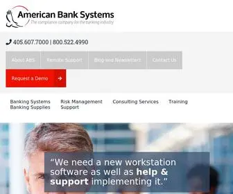 Americanbanksystems.com(Banking Software and Technology) Screenshot