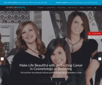 Americanbeautyutah.com(Cosmetology School) Screenshot