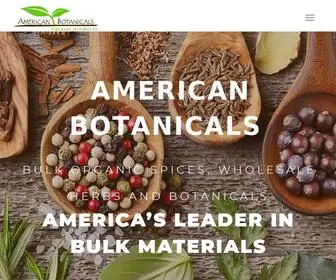 Americanbotanicals.com(Wholesale Herbs and Botanicals) Screenshot