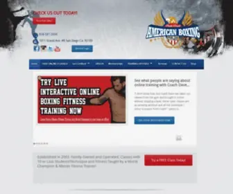 Americanboxing.net(San Diego's Best Muay Thai Boxing Kickboxing Gym) Screenshot