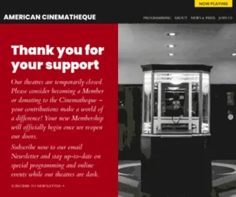 Americancinematheque.com(The American Cinematheque) Screenshot