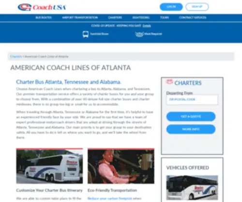Americancoachofatlanta.com(American Coach Lines of Atlanta) Screenshot