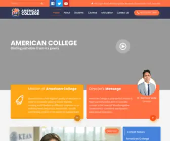 Americancollege.edu.au(American College) Screenshot