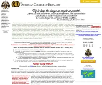 Americancollegeofheraldry.org(The American College of Heraldry) Screenshot