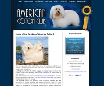 Americancotonclub.com(Coton de Tuléar) Screenshot