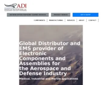 Americandistr.com(Electronic and electromechanical components and assemblies) Screenshot