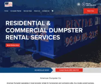 Americandumpsterco.com(Dumpster Rentals) Screenshot