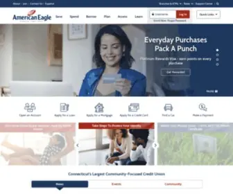 Americaneagle.org(American Eagle Financial Credit Union) Screenshot