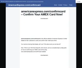 Americanexpress-Com-Confirmcard.com(Confirm AMEX Card Online) Screenshot