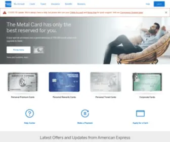 Americanexpress.co.in(American Express) Screenshot