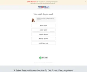 Americanfastcash.com(Get a secure loan as soon as the next business day) Screenshot