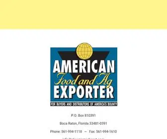 Americanfoodandag.com(For buyers and distributors of America's bounty) Screenshot