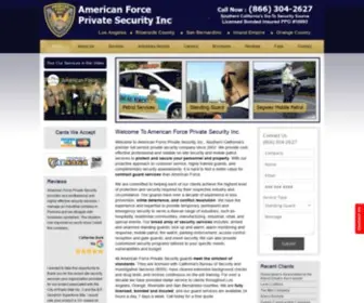 Americanforceprivatesecurityinc.com(Private Security Guard Services LA & Riverside County) Screenshot