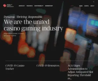 Americangaming.org(American Gaming Association) Screenshot