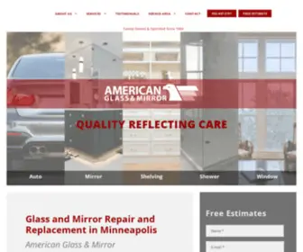 Americanglassandmirror.com(Glass and Mirror Repair MN) Screenshot