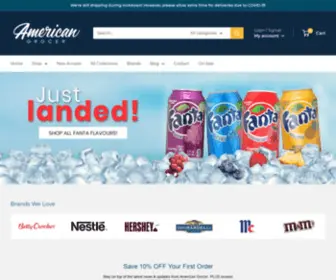 Americangrocer.co.uk(Importers of American Confectionary) Screenshot