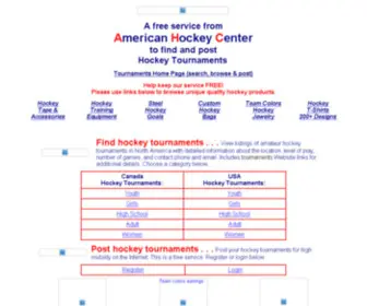 Americanhockeycenter.com(Hockey tournaments) Screenshot