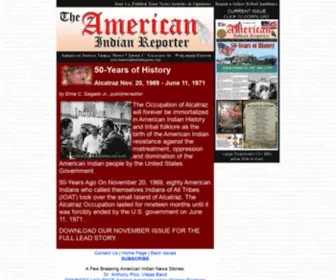 Americanindianreporter.com(AMERICAN INDIAN REPORTER Breaking News Features Editorials Opinion Letters) Screenshot