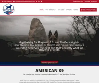 Americank9.com(AmericanK9 Dog Training) Screenshot