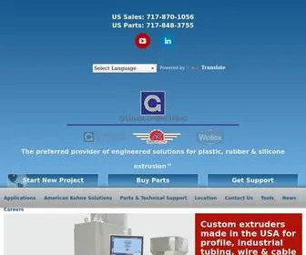 Americankuhne.com(Extruder and extrusion system line specialist American Kuhne) Screenshot